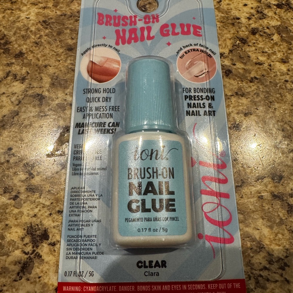 Ioni Brush-On Nail Glue - Clear